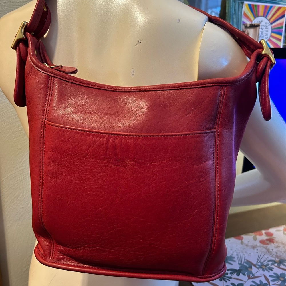 Coach Red Vintage Slim Duffle